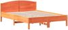 vidaXL Massivholzbett ohne Matratze Wachsbraun 150x200 cm Kiefernholz 3216199 Bild 3