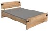 Jugendzimmer Liverpool 3 teilig in Plankeneiche und Graphit Sparset mit Kleiderschrank, 140er Bett und Nachttisch - MD111010 Bild 4