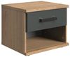 Jugendzimmer Liverpool 3 teilig in Plankeneiche und Graphit Sparset mit Kleiderschrank, 140er Bett und Nachttisch - MD111010 Bild 3