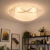 2er Set, LED Deckenleuchte, Glas, Opal gemustert, D 25 cm Bild 3