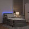 vidaXL LED-Speicherbett mit Matratze Taupe 90 x 190 cm Stoff 3371115 Bild 5