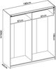 Dmora Kleiderschrank 2 Türen Alias, Kleiderbügel für Schlafzimmer, Mehrzweckschrank, 180x65h204 cm, Glänzendes Weiß Bild 3