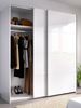 Dmora Kleiderschrank 2 Türen Alias, Kleiderbügel für Schlafzimmer, Mehrzweckschrank, 180x65h204 cm, Glänzendes Weiß Bild 4