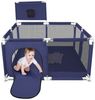 JEOBEST Laufstall Laufstall Baby 126x66cm Laufgitter baby Kinder laufgitter, Sicherer Spielbereich - mit Basketball-Netz und 50 Ozeanbälle Bild 2