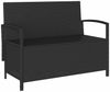 vidaXL Gartenbank mit Stauraum und Kissen Schwarz Poly Rattan 4104211 Bild 5