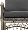 vidaXL Gartenstuhl mit Kissen Grau 73 x 61 x 77 cm Poly-Rattan 42006219 Bild 5