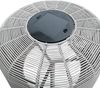 LECO Solar-Stehlampe BELLA mit LED-Beleuchtung, Aluminium und Stahl anthrazit, Kunststoffgeflecht lichtgrau, 38x145 cm Bild 3