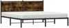 vidaXL Metallbett ohne Matratze Räuchereiche 180x200 cm 4007671 Bild 4