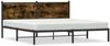 vidaXL Metallbett ohne Matratze Räuchereiche 180x200 cm 4007671 Bild 2