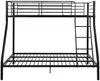 Vente-unique - ELEVATIO Bett Metall Schwarz - B 147 cm x H 163 cm x L 199 cm Bild 5