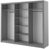 Compleo Kleiderschrank ARTI 02 mit 2 Aufhänger, 3-türig, Schwebetürenschrank mit Spiegel Bild 4