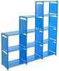 Bücherregal Standregal Stufenregal Treppenregal Regal Wandregal 9 Fächer Blau Bild 5