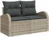 vidaXL Gartensofa-set mit Speicher 9 pcs Hellgrau Poly-Rattan 3348618 Bild 4