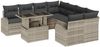vidaXL Gartensofa-set mit Speicher 9 pcs Hellgrau Poly-Rattan 3348618 Bild 2