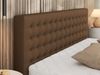 Polsterbett mit Holzlattenrost Doppelbett PAVO CLASSIC, hohe Kopfteil, Bettkasten mit Gasdruckfeder - 180 x 200 cm - Braun Kunstleder Bild 3