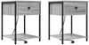 vidaXL Nachttisch 2 pcs Graues Sonoma 42 x 41 x 56 cm Holzwerkstoff 859427 Bild 2