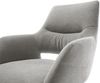 Freischwinger Yago-Flex mit Armlehnen Strukturstoff Soft Grau Freischwinger flach Graphit Taschenfederkern Bild 4