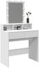 vidaXL Schminktisch mit LED-Lichterkette, Holzwerkstoff weiß 80 x 41 x 144,5 cm Bild 3