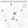 Katzenhaus 2 Etagen Bambus erhöhtes Katzenbett mit Stauraum 40 x 40 x 53 cm Natur+Grau Bild 5