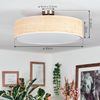 hofstein Deckenleuchte Deckenlampe aus Metall/Rattan/Stoff/Kunststoff in Naturfarben/Weiß, Deckenleuchte im modernen Boho-Design, Ø 50 cm, E27 Bild 4
