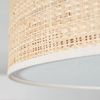 hofstein Deckenleuchte Deckenlampe aus Metall/Rattan/Stoff/Kunststoff in Naturfarben/Weiß, Deckenleuchte im modernen Boho-Design, Ø 50 cm, E27 Bild 3