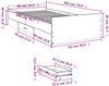 vidaXL Bettgestell mit Schubladen Sonoma-Eiche 90x200cm Holzwerkstoff 3280337 Bild 4