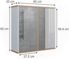 Badspiegelschrank Didi Weiß/Artisan 60 x 60 cm mit zwei Spiegeltüren Vicco Bild 3