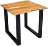 Esstisch Baumkante massiv Akazie naturfarben 80 x 80 schwarz QUINN 71204003 Bild 2