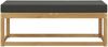 vidaXL Outdoor Hocker Bank Weiß 115 x 43 x 45 cm Massivholz Akazie 901676 Bild 3