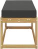 vidaXL Outdoor Hocker Bank Weiß 115 x 43 x 45 cm Massivholz Akazie 901676 Bild 4