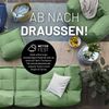 Lumaland Sitzsack-Lounge Modular Garnitur | 5-Teiliges Set | Indoor & Outdoor Sitz-Garnitur | Erweiterbar & Waschbare Sitzmöbel für Innenräume & Garten | Wasserfeste Chill-Out Lounge [Pastellgrün] Bild 5