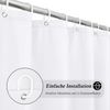 Duschvorhang 180x210 Weiß Textil Stoff Wasserdicht Anti-Schimmel 12 Ringe Bild 2