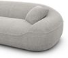 Samtstoff Ecksofa Solmare L Form - Strukturstoff - hellgrau Bild 5