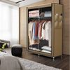 INTIRILIFE Faltschrank mit Kleiderstange, Fächern und Seitentasche, crème beige, 108 x 170 x 45 cm Bild 4