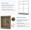 INTIRILIFE Faltschrank mit Kleiderstange, Fächern und Seitentasche, crème beige, 108 x 170 x 45 cm Bild 3