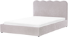 Bett mit Stauraum NANTERRE Chenillegewebe Taupe 160 x 200 cm Bild 5