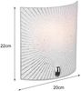 Flache LED Wandleuchte mit Glas Lampenschirm Weiß, Höhe 22cm Bild 3