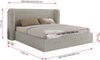 Polsterbett Bett mit Holzlattenrost Schlafzimmer Bett Doppelbett gepolstertes Kopfteil Foam Matratze - EMORA CLASSIC - 160x200 cm - Hellgrau Strukture - MIRO LUX Bild 4