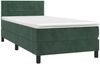 vidaXL Polsterbett mit Matratze & LED Dunkelgrün 100x200 cm Samt Bild 4
