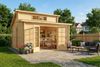 Alpholz Gartenhaus Lausitz Gartenhaus aus Holz Holzhaus mit 40 mm Wandstärke Blockbohlenhaus mit Montagematerial Bild 2