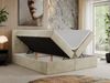 Boxspringbett, Doppelbett Matratze und Topper, Polsterbett - CENTOS - 160x200cm - Beige Velours - H4 Bild 2