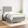 vidaXL Boxspringbett mit Matratze Hellgrau 120x190 cm Stoff 3269958 Bild 3