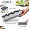 BigDean 6er Set Paletten Blumenkästen - Einsatz - mit Hängesystem zum Einhängen - 37cm Beton-grau - Pflanzkasten für Europalette Balkonkasten Blumentopf - aus recyceltem PP-Kunststoff Bild 3