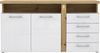 FORTE Tuluza Kommode mit LED Beleuchtung, Holzwerkstoff, Weiß/Braun, 163,2 x 85,9 x 43,4 cm Bild 4