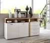 FORTE Tuluza Kommode mit LED Beleuchtung, Holzwerkstoff, Weiß/Braun, 163,2 x 85,9 x 43,4 cm Bild 2