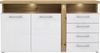 FORTE Tuluza Kommode mit LED Beleuchtung, Holzwerkstoff, Weiß/Braun, 163,2 x 85,9 x 43,4 cm Bild 3