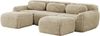 Modulares Sofa aus Plüsch mit rutschfester Basis, beige Bild 5