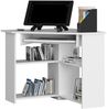 Home Collective Eckschreibtisch Eckschreibtisch Schreibtisch Computertisch mit Tastaturablage klein, 80 x 80 x 74 cm ideal für Kinderzimmer und Heimbüro weiß Bild 2
