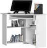 Home Collective Eckschreibtisch Eckschreibtisch Schreibtisch Computertisch mit Tastaturablage klein, 80 x 80 x 74 cm ideal für Kinderzimmer und Heimbüro weiß Bild 3