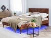 Bett dunkler Holzfarbton 140x200 cm mit LED-Beleuchtung bunt MIALET Bild 3